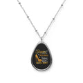 STEPPING NOVEMBER OVAL NECKLACE