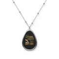 FEBRUARY GOD'S GRACE & MERCY OVAL NECKLACE