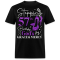 STEPPING INTO MY 57TH BIRTHDAY WITH GOD'S GRACE UNISEX SHIRT