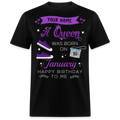 PERSONALIZABLE PURPLE JANUARY QUEEN SHIRT