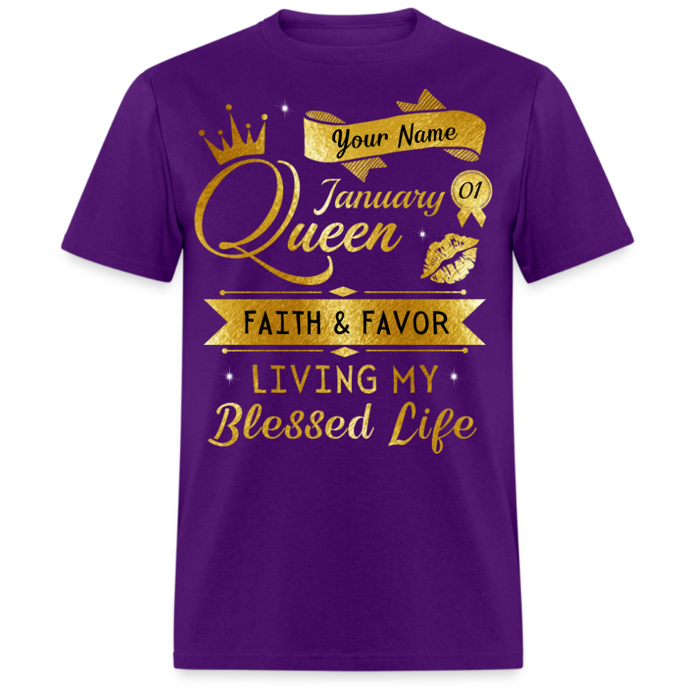 PERSONALIZABLE JANUARY FAITH AND FAVOR UNISEX SHIRT