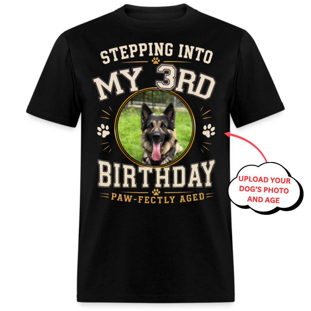 Stepping Birthday Paw-Fectly Aged - Custom Pet Tee