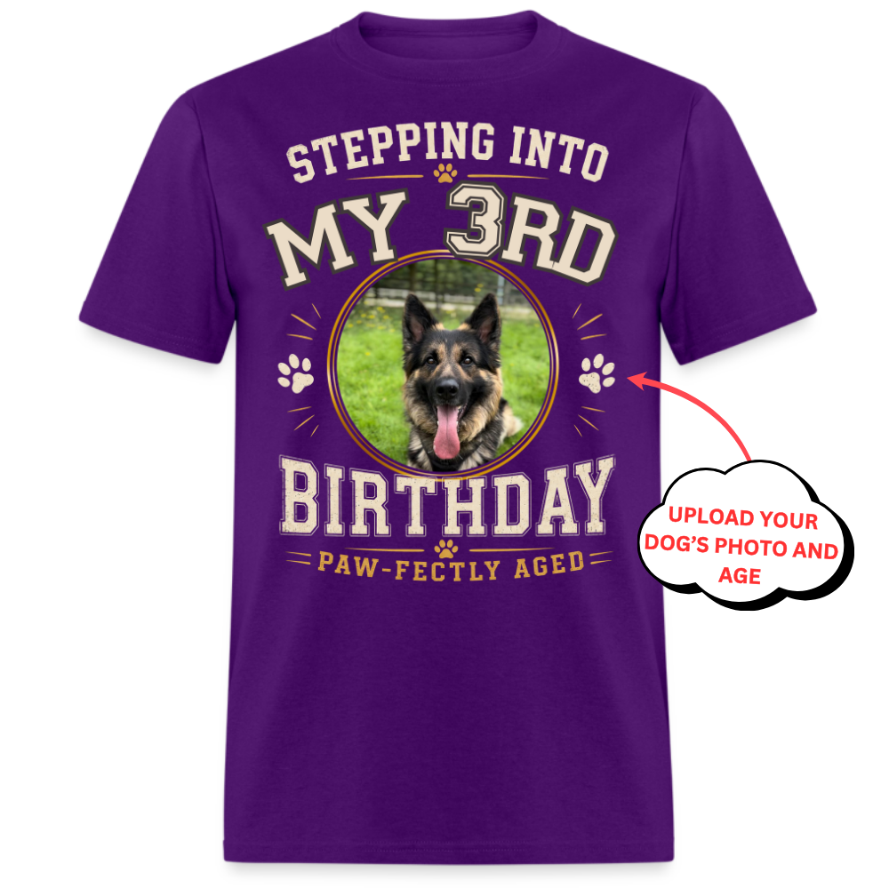 Stepping Birthday Paw-Fectly Aged - Custom Pet Tee