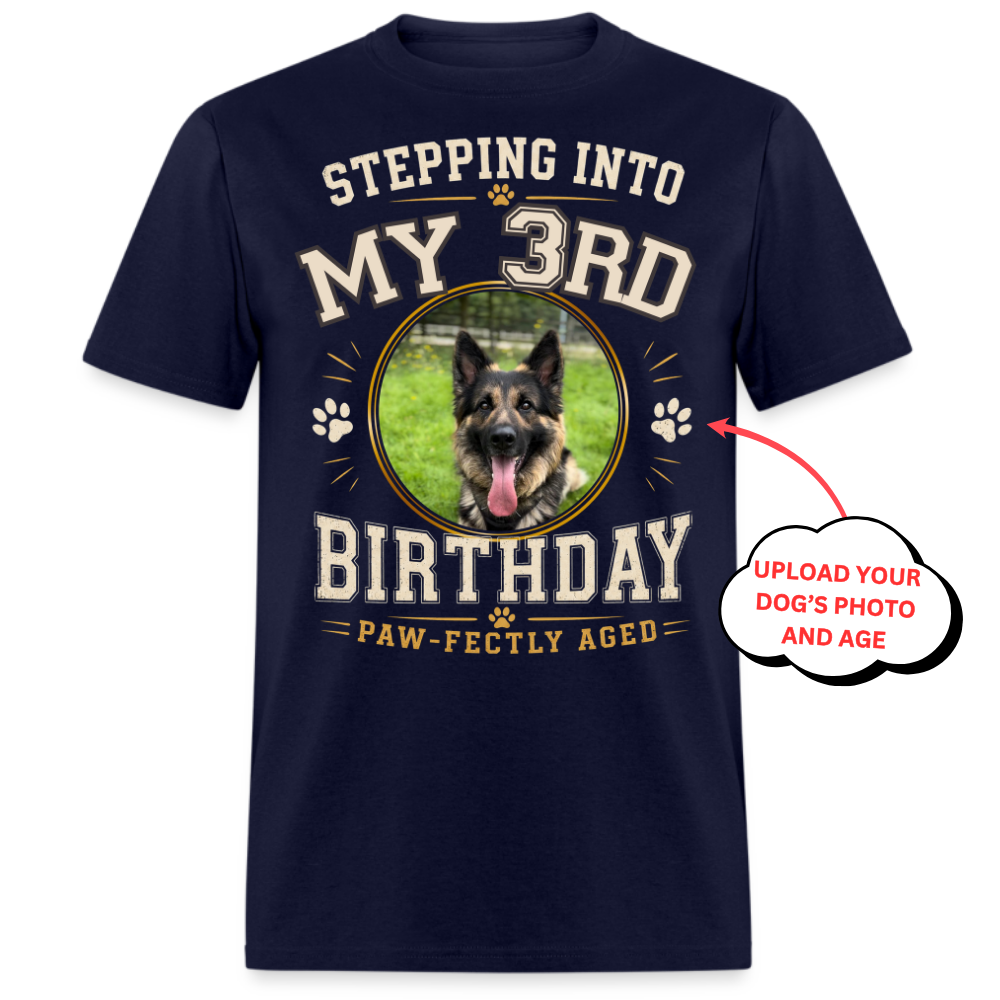 Stepping Birthday Paw-Fectly Aged - Custom Pet Tee