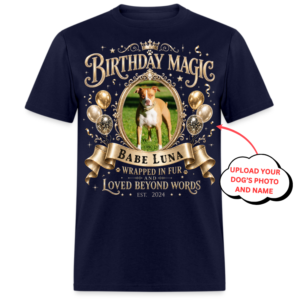 Birthday Magic Wrapped In Fur - Custom Pet Tee