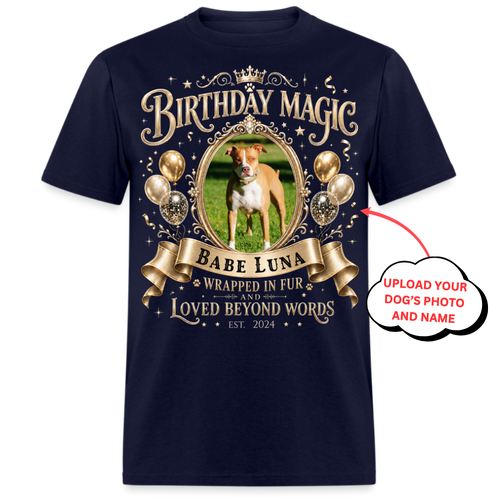 Birthday Magic Wrapped In Fur - Custom Pet Tee