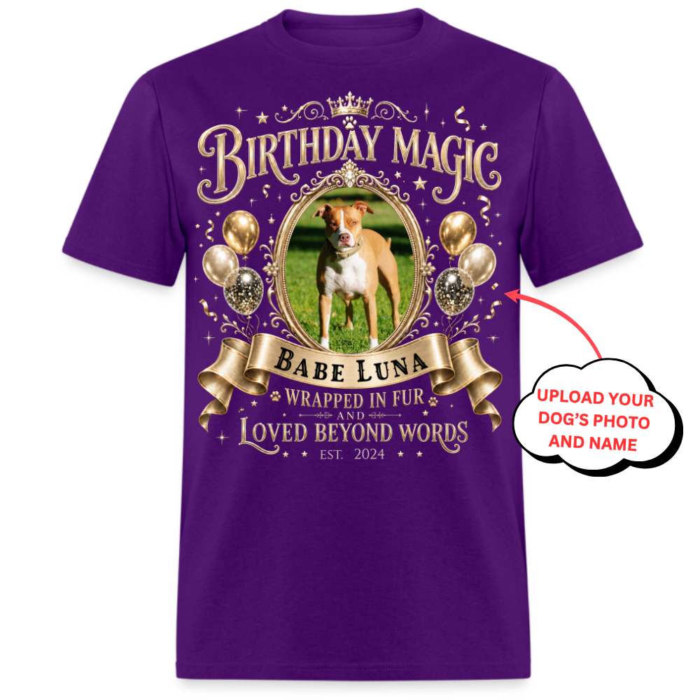 Birthday Magic Wrapped In Fur - Custom Pet Tee