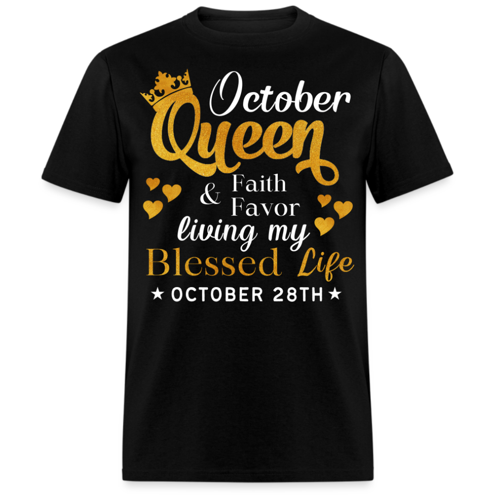 28TH OCTOBER QUEEN FAITH AND FAVOR UNISEX SHIRT