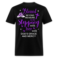 CUSTOM BLESSED BEYOND MEASURE TO BE STEPPING WITH HER WITH GOD'S GRACE AND MERCY SHIRT