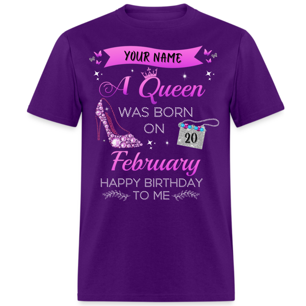 PERSONALIZABLE FEBRUARY BIRTHDAY UNISEX SHIRT