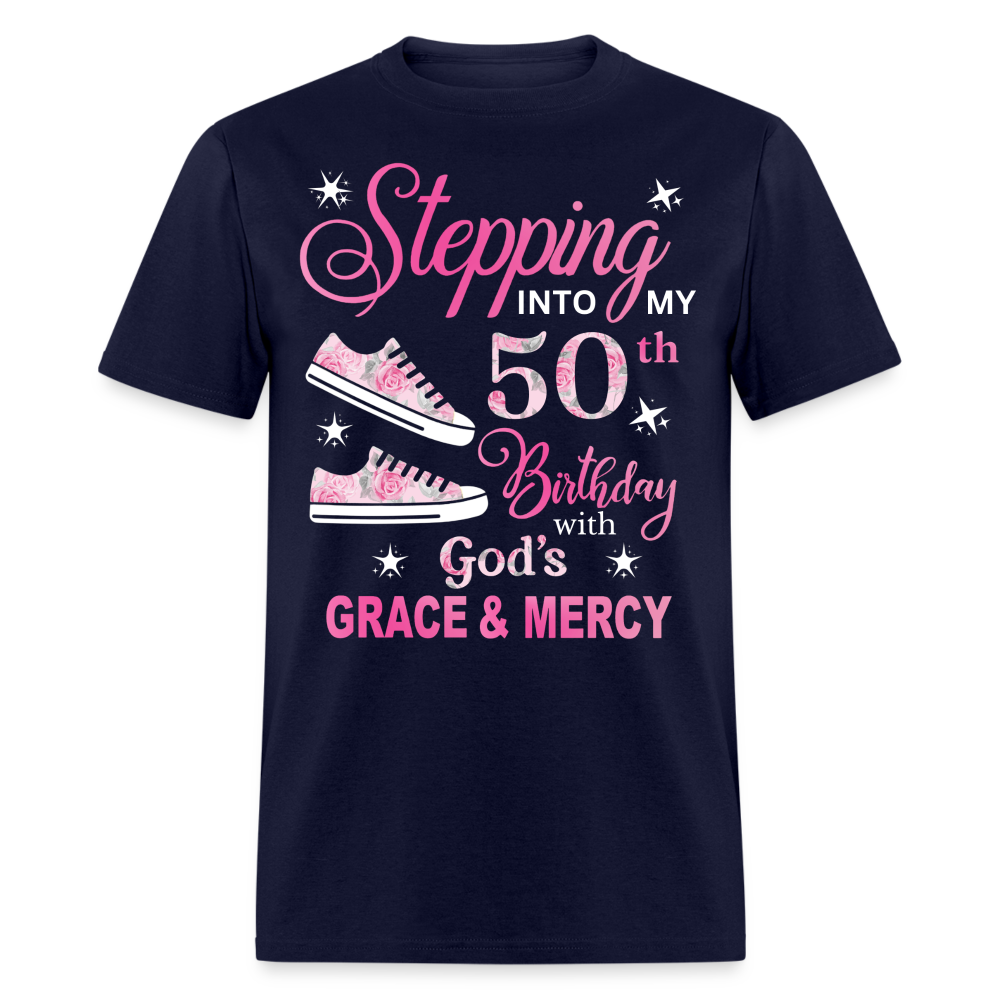 STEPPING INTO MY 50TH BIRTHDAY UNISEX SHIRT