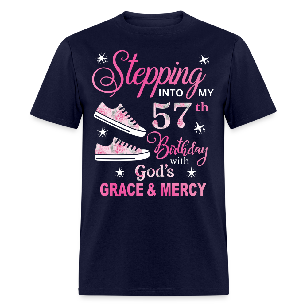 STEPPING INTO MY 57TH BIRTHDAY UNISEX SHIRT