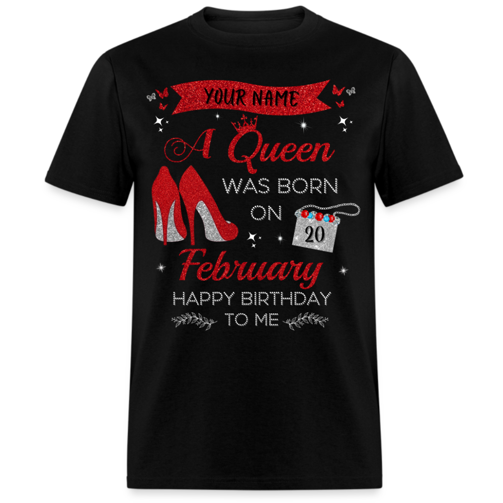 PERSONALIZABLE FEBRUARY BIRTHDAY UNISEX T-SHIRT