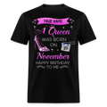 PERSONALIZABLE NOVEMBER BIRTHDAY UNISEX SHIRT