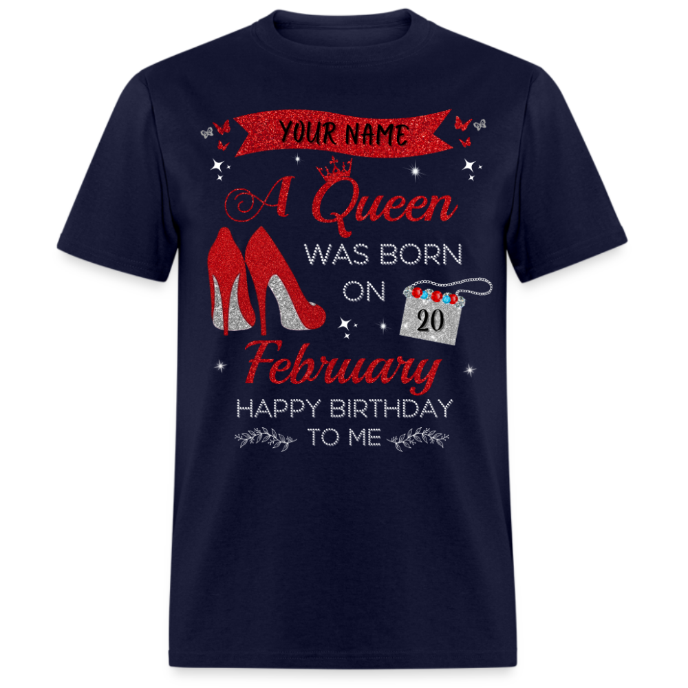 PERSONALIZABLE FEBRUARY BIRTHDAY UNISEX T-SHIRT
