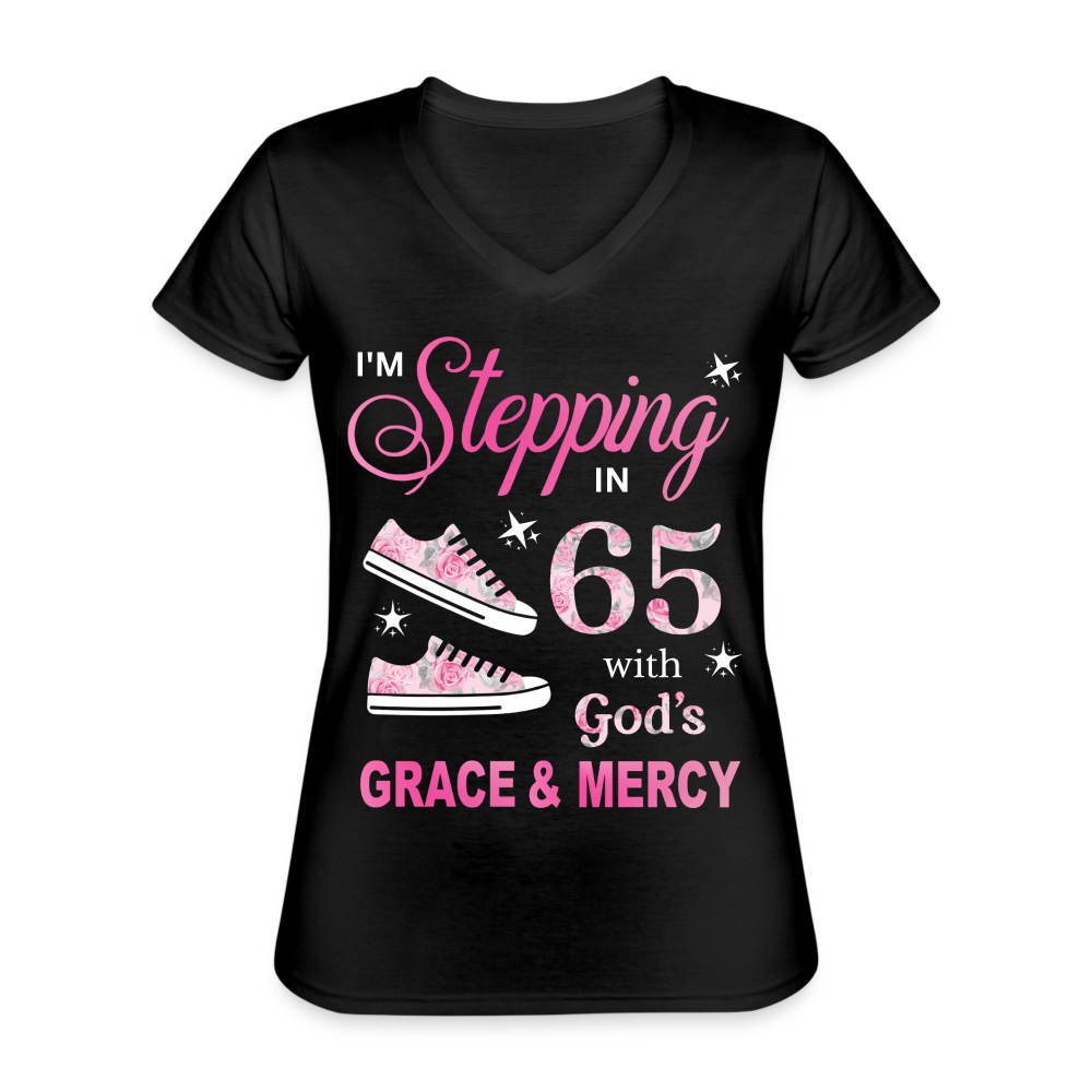 STEPPING IN 65 UNISEX V-NECK SHIRT
