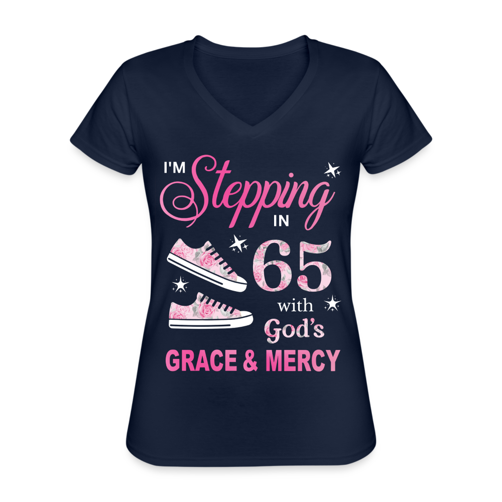 STEPPING IN 65 UNISEX V-NECK SHIRT