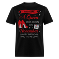 PERSONALIZABLE NOVEMBER BIRTHDAY UNISEX T-SHIRT