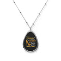 STEPPING OCTOBER OVAL NECKLACE