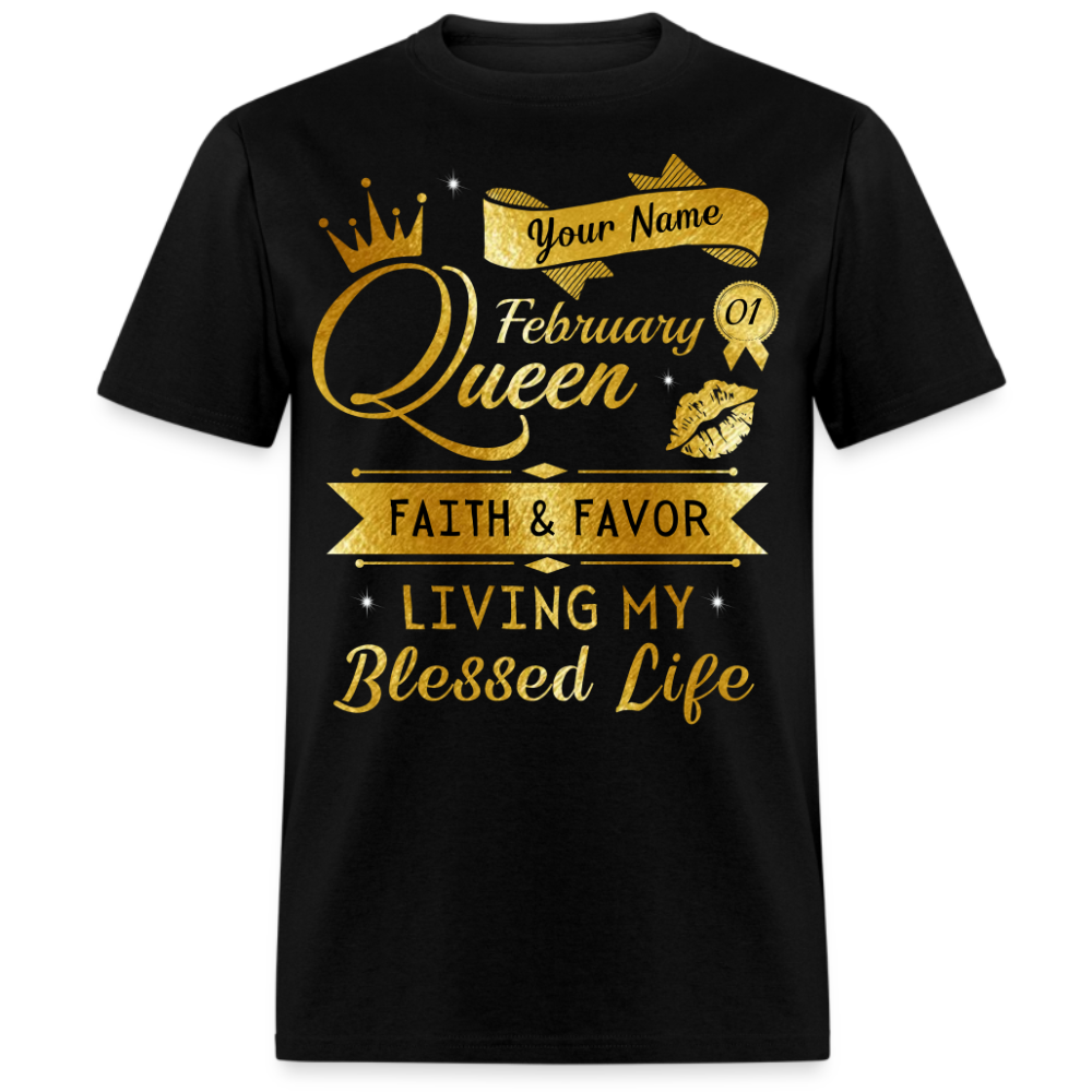 PERSONALIZABLE FEBRUARY FAITH AND FAVOR UNISEX SHIRT