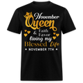 7TH NOVEMBER QUEEN FAITH AND FAVOR UNISEX SHIRT