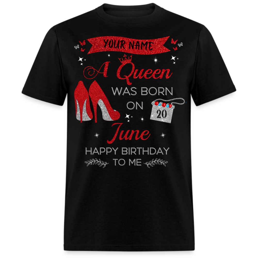 PERSONALIZABLE JUNE BIRTHDAY UNISEX T-SHIRT
