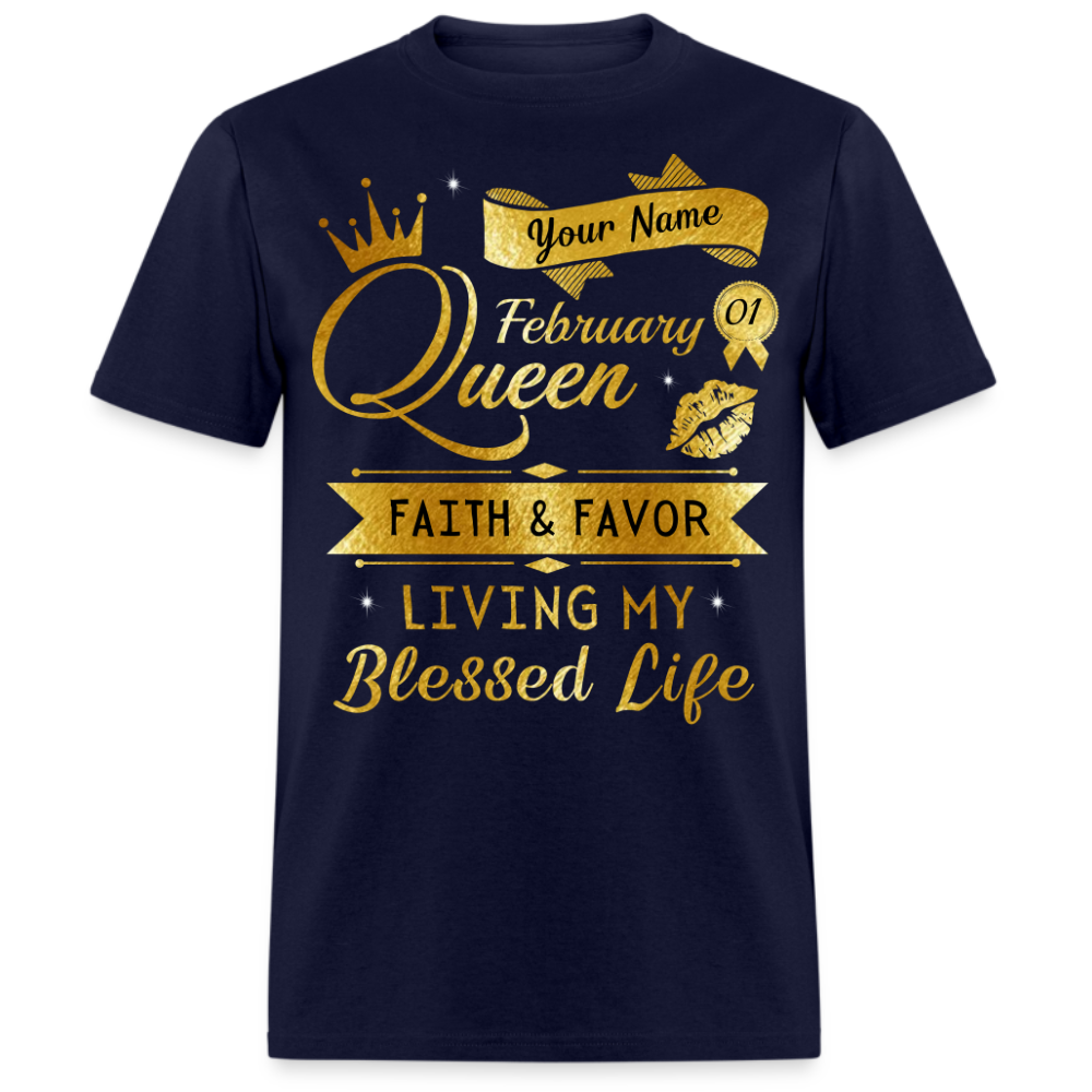 PERSONALIZABLE FEBRUARY FAITH AND FAVOR UNISEX SHIRT