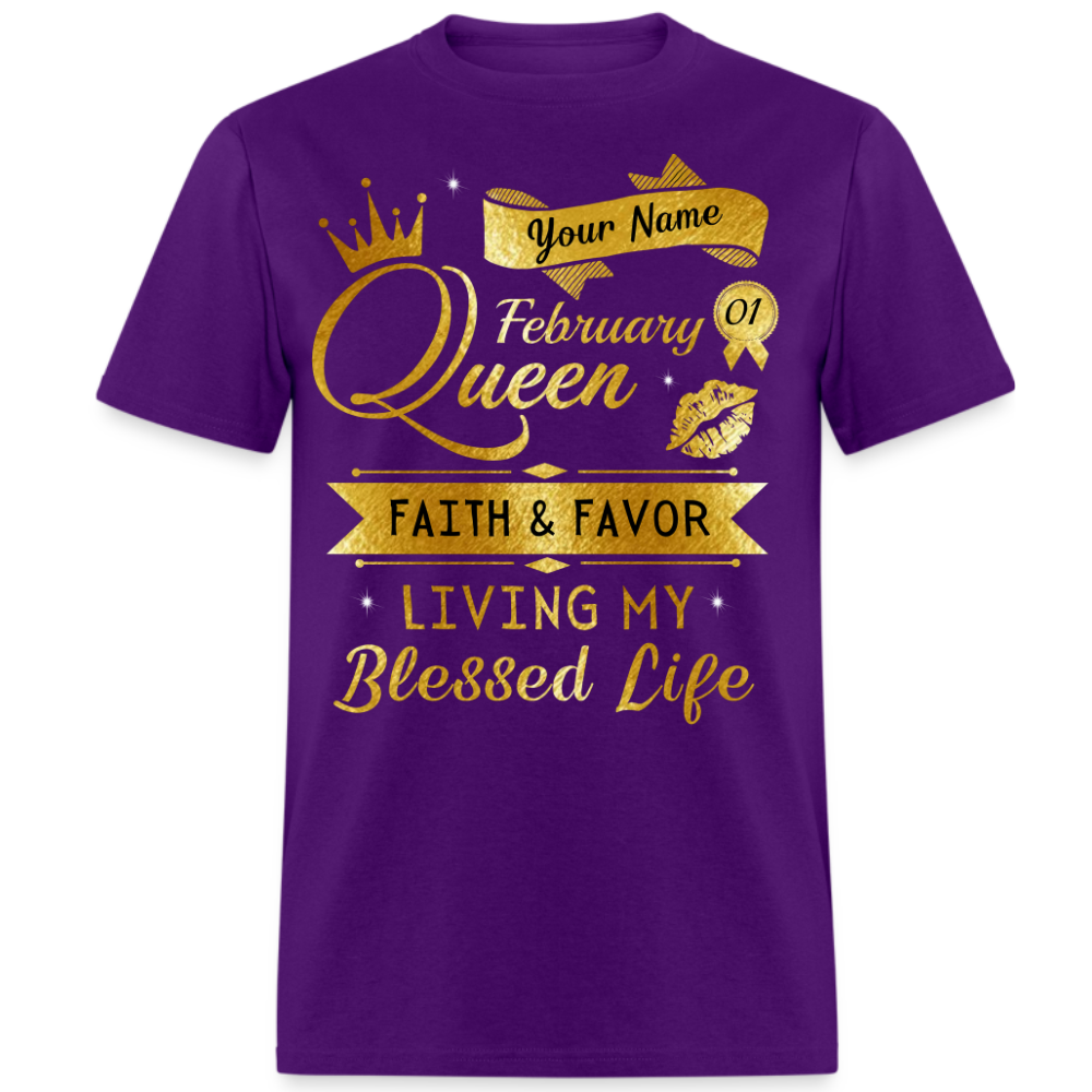 PERSONALIZABLE FEBRUARY FAITH AND FAVOR UNISEX SHIRT