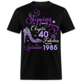 STEPPING INTO CHAPTER 40 FAB SINCE SEPTEMBER 1985 UNISEX SHIRT