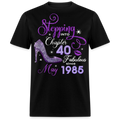 STEPPING INTO CHAPTER 40 FAB SINCE MAY 1985 UNISEX SHIRT