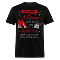 PERSONALIZABLE SEPTEMBER BIRTHDAY UNISEX T-SHIRT