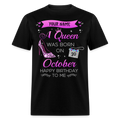 PERSONALIZABLE OCTOBER BIRTHDAY UNISEX SHIRT
