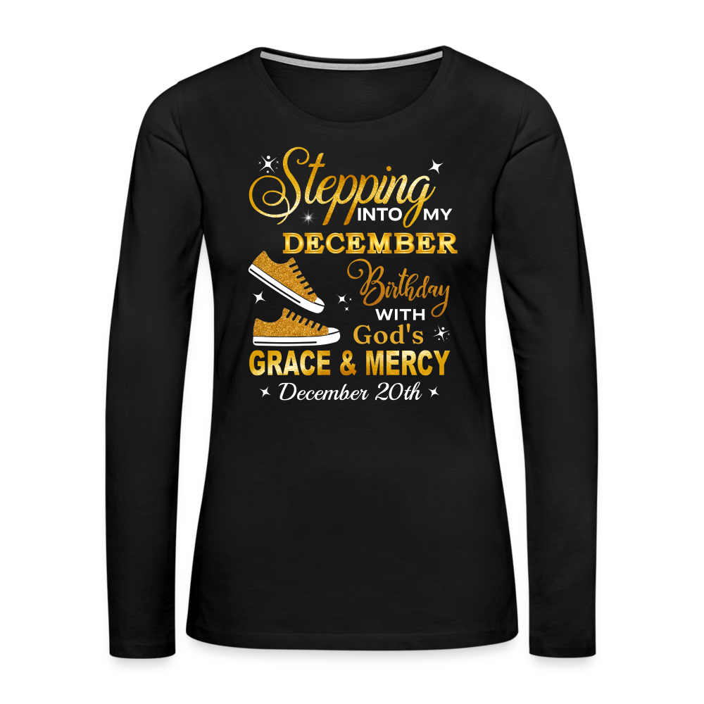 DECEMBER 20TH LONG SLEEVES WOMEN'S SHIRT - black