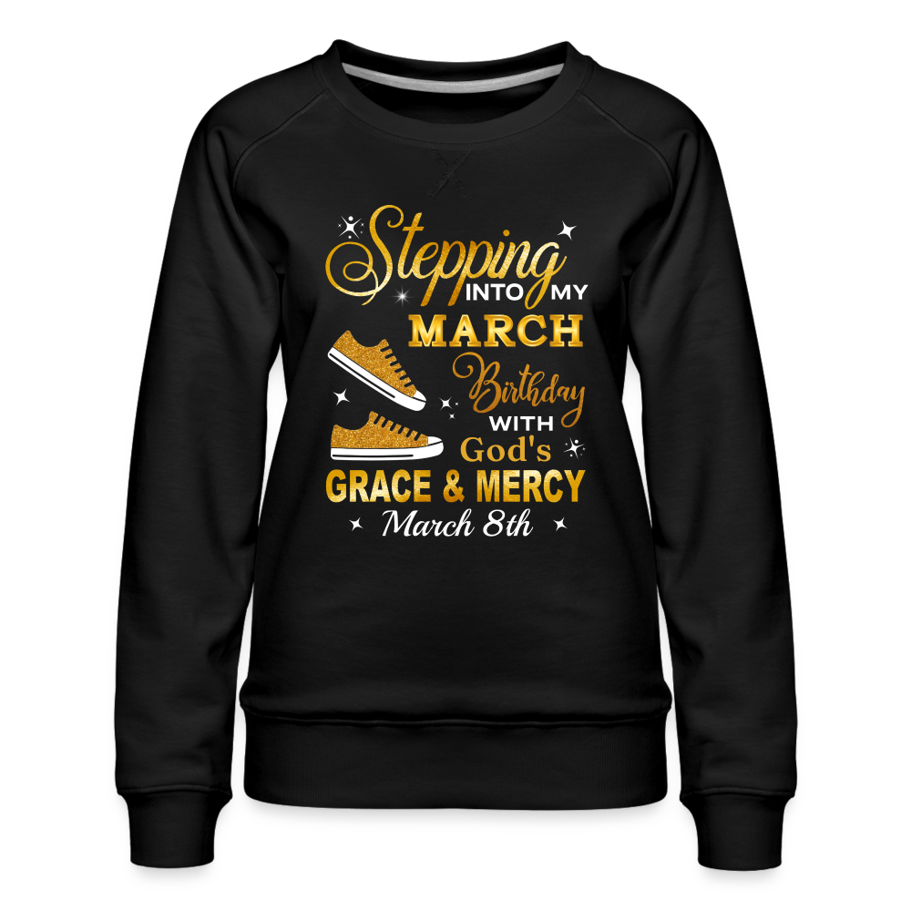 8TH MARCH GOD'S GRACE WOMEN'S SWEATSHIRT - black