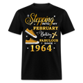 FEBRUARY BIRTHDAY FAB SINCE 1964 UNISEX SHIRT - black