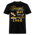 MAY BIRTHDAY FAB SINCE 1964 UNISEX SHIRT - black