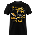 JULY BIRTHDAY FAB SINCE 1964 UNISEX SHIRT - black