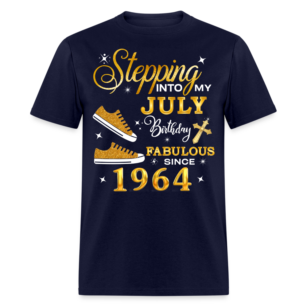 JULY BIRTHDAY FAB SINCE 1964 UNISEX SHIRT - navy