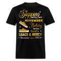 STEPPING INTO NOVEMBER AWESOME SINCE 1974 UNISEX SHIRT - black